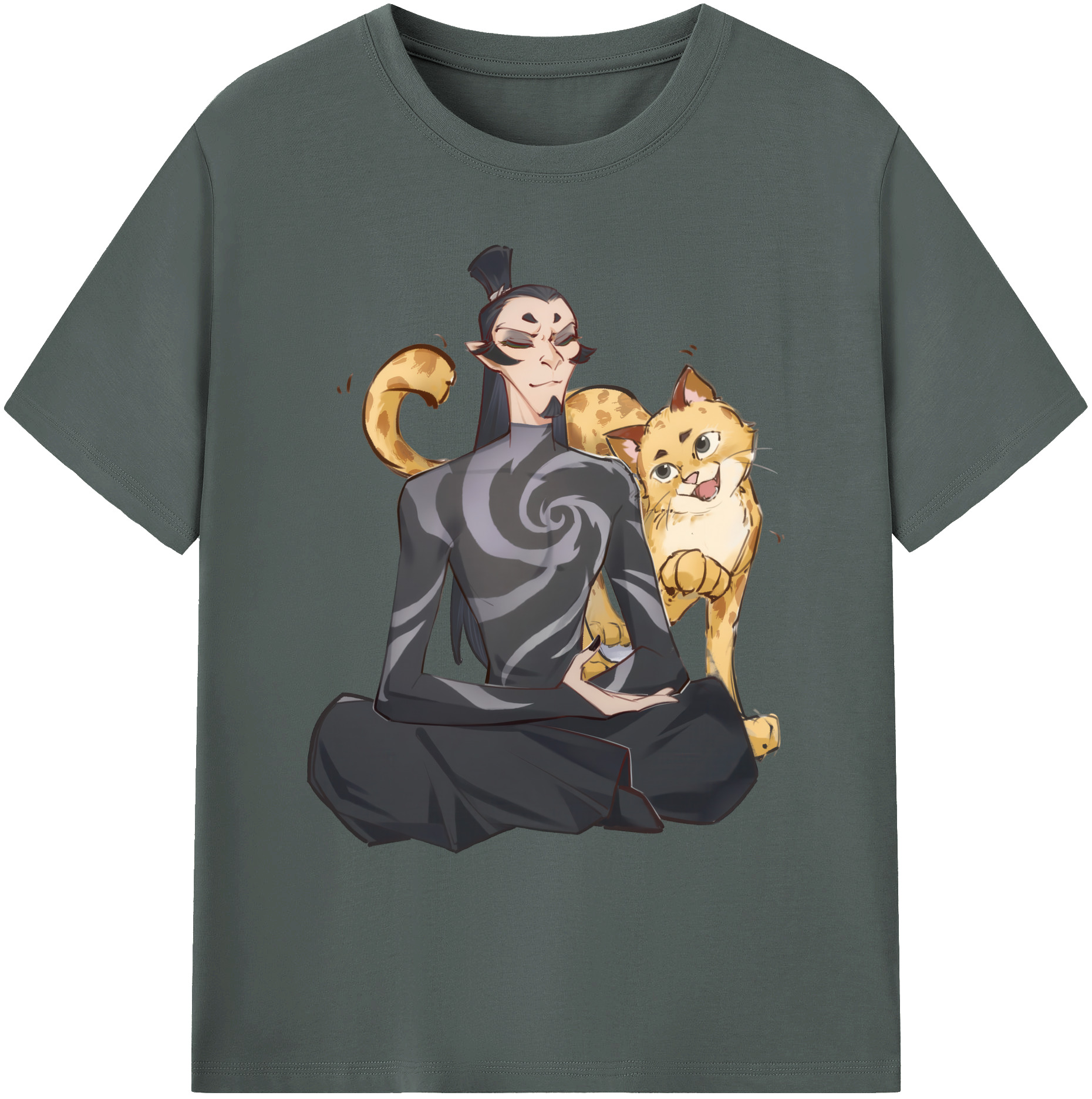 （画像用） Ne Zha 2 ナタ 魔童の大暴れ 綿100％ メンズ半袖Tシャツ｜肌触りやわらか＆通気性